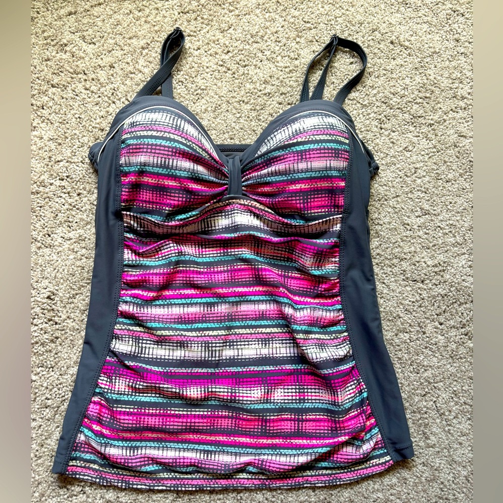 Free Country Tankini Top Medium Swim Bikini